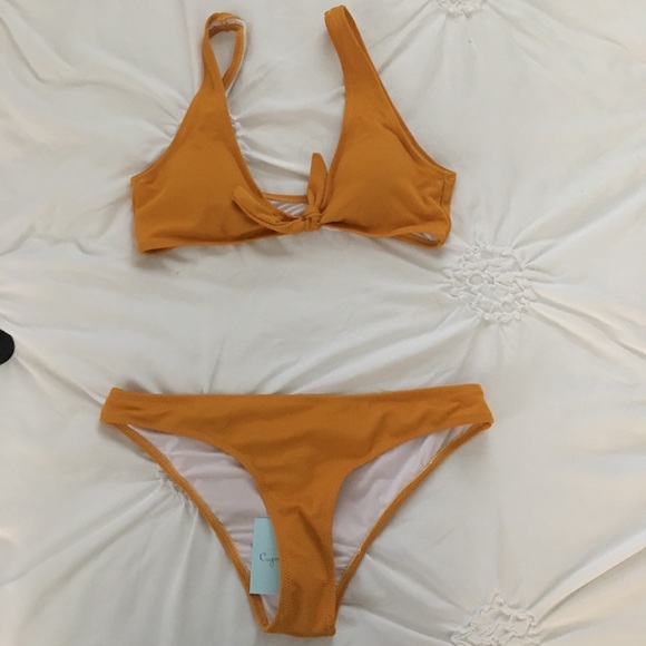 mustard bikini set